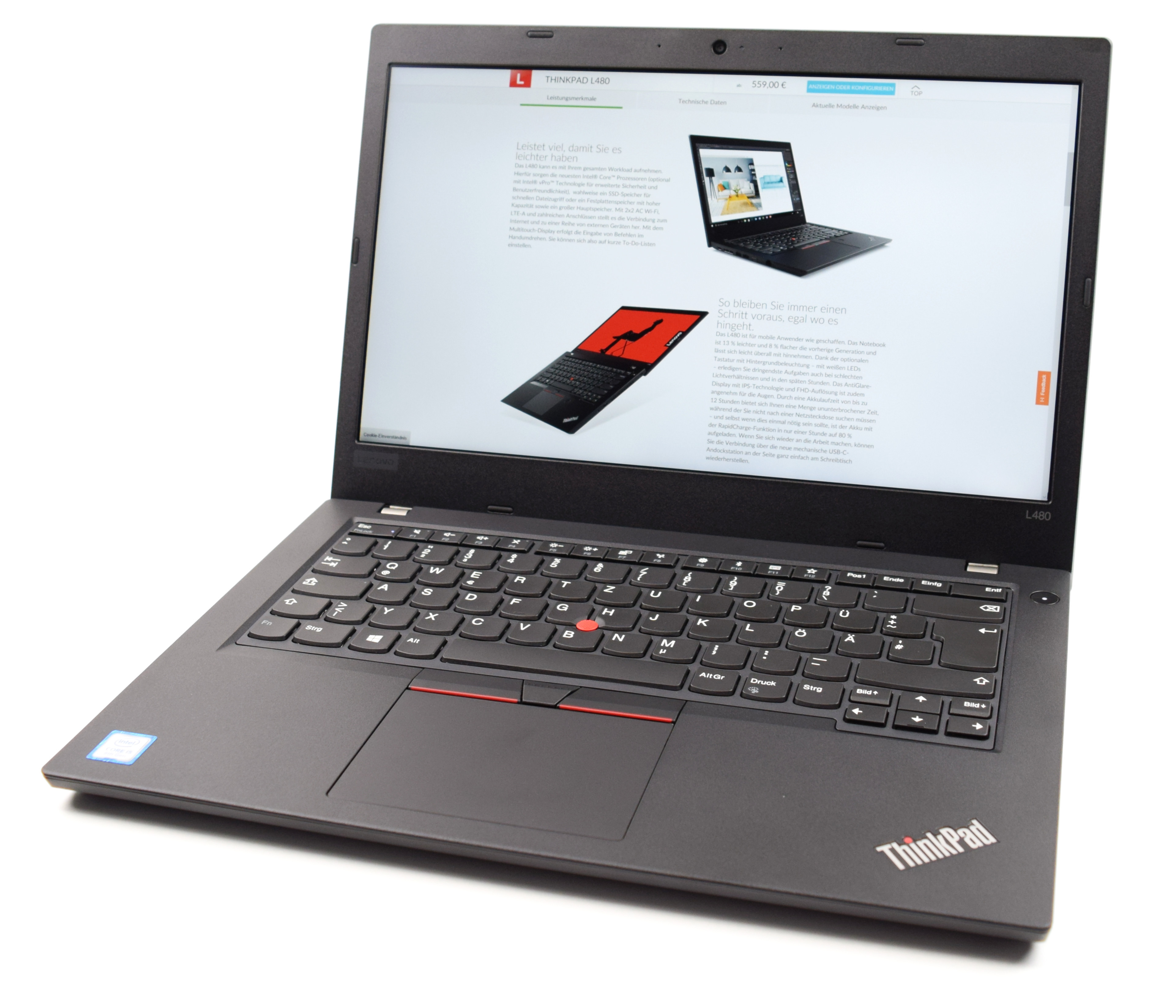 Lenovo L480 elölről