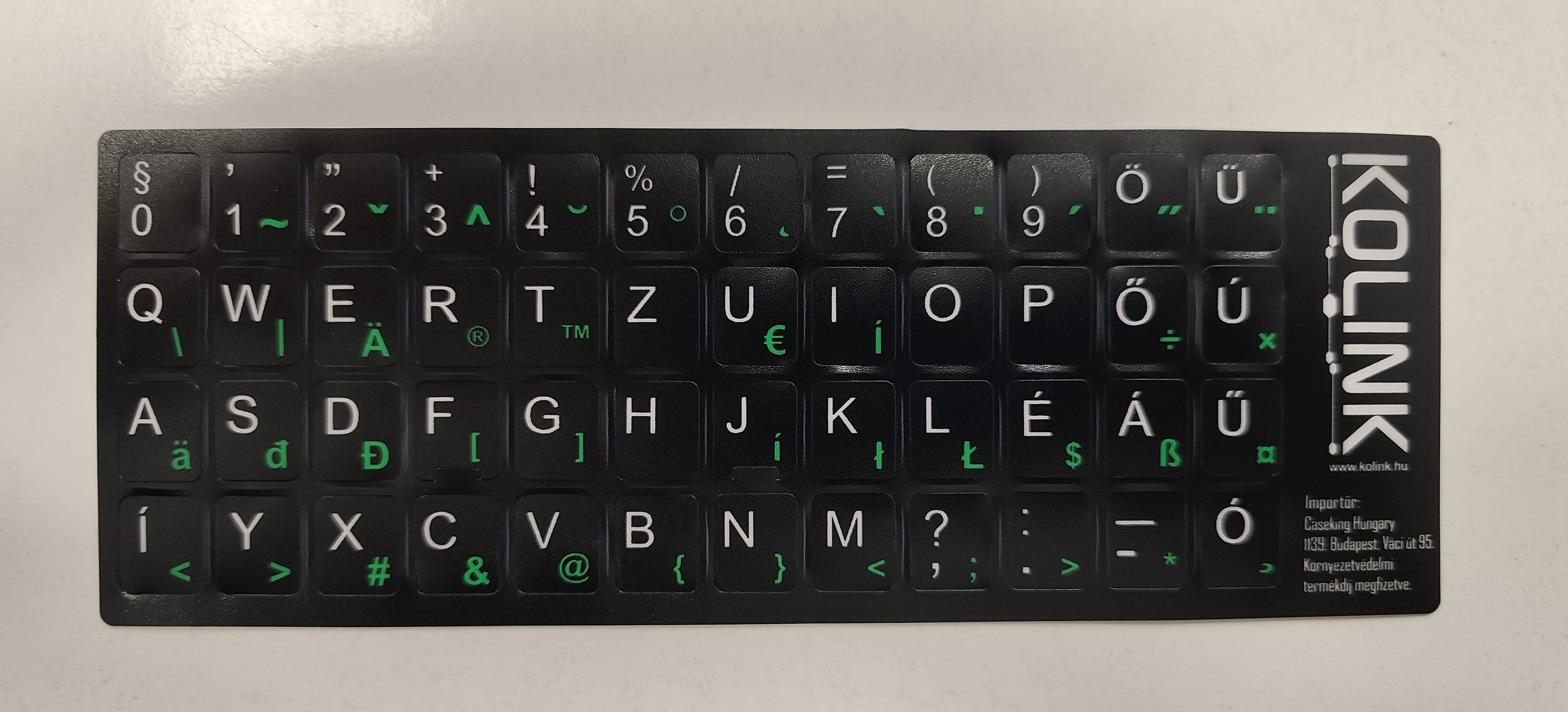 Magyar billentyűzet matrica felhelyezve